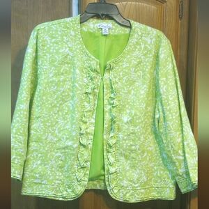 Kim Rogers 100% Linen Open front Blazer Petite XL